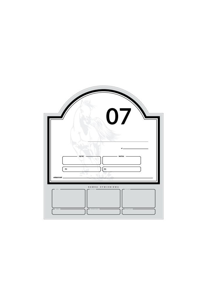 Tabliczka DO STAJNI wzór 07 na boks