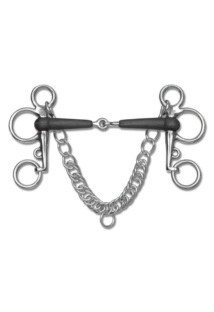 Wędzidło pelham WALDHAUSEN 1*łamane gumowe