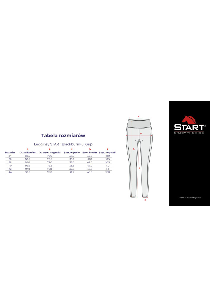 Legginsy START BlackburnFullGrip damskie