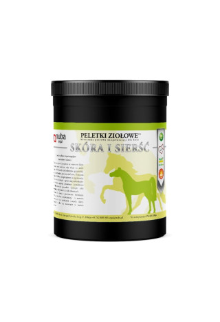 Peletki ziołowe NUBA EQUI Skóra i sierść 1300g