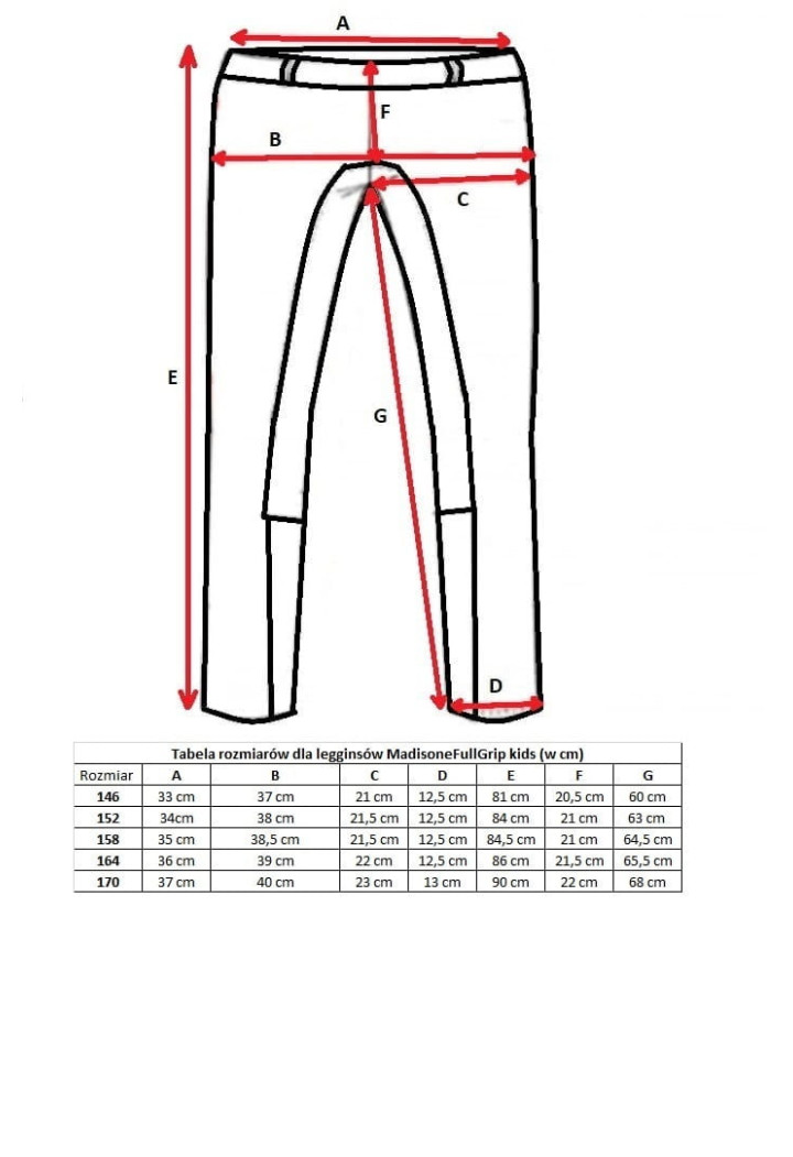 Legginsy HORZE Madison Silicone młodzieżowe
