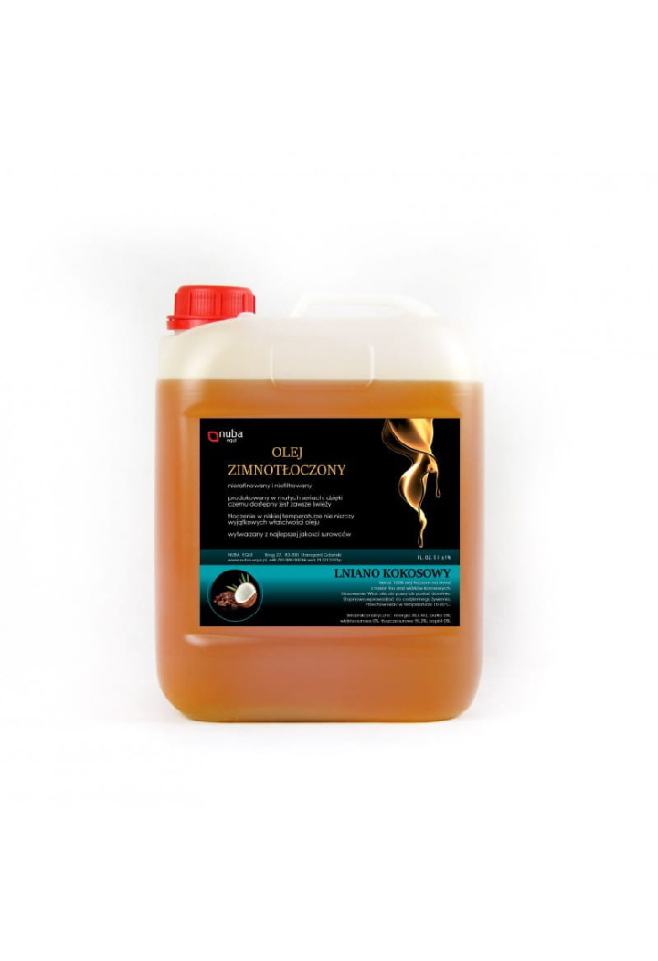 Olej lniano-kokosowy NUBA EQUI zimnotłoczony 5l