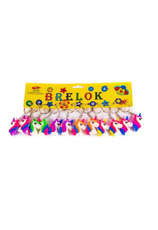 Brelok MIDEX Jednorożec 5cm multi