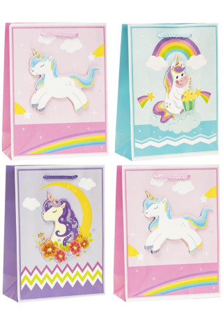 Torebka prezentowa ROZETTE Unicorn 180x230 mix