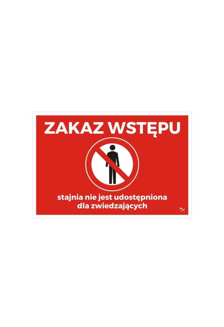 Tabliczka DO STAJNI wzór23 Zakaz wstępu