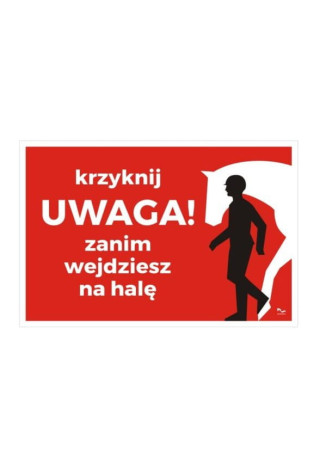 Tabliczka DO STAJNI wzór22 Krzyknij Uwaga!
