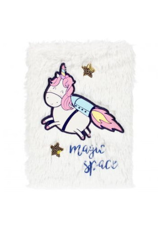 Notes STARPAK Unicorn Space pluszowy A5