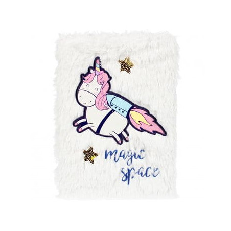 Notes STARPAK Unicorn Space pluszowy A5