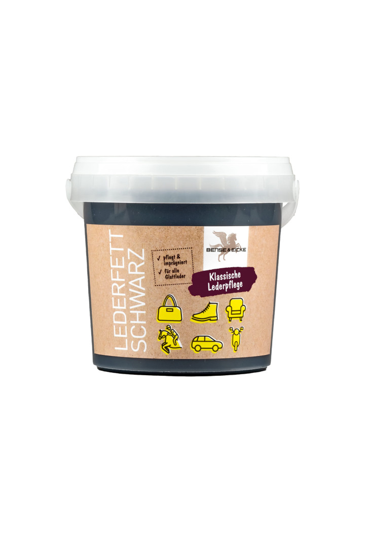 Smar do skór B&E LederfettSchwarz czarny 500ml