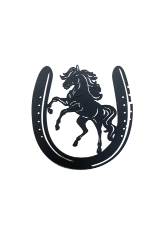 Ozdoba ścienna DECORMETAL Horse in horshoe 30cm