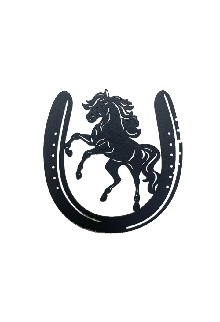 Ozdoba ścienna DECORMETAL Horse in horshoe 30cm