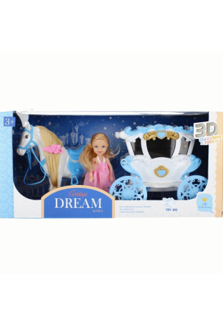 Zabawka MEGACREATIVE Kareta z lalką 39x18x13