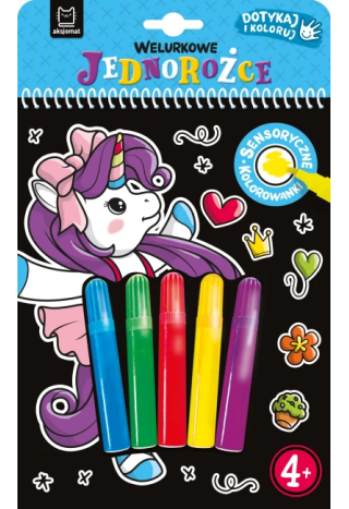 Malowanka AKSJOMAT Welurkowe jednorożce