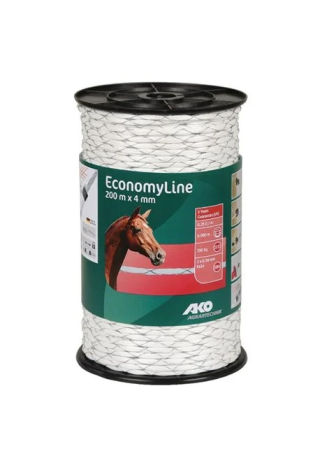 Linka ogrodz ECONOMY 200m/4mm white