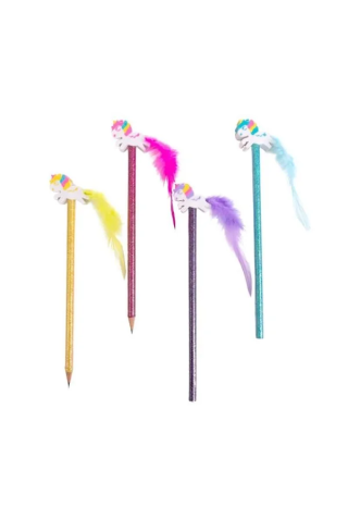 Ołówek TRENDHAUS plus gumka Jednorożec mix