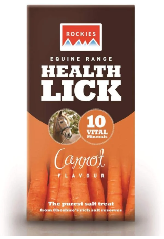 Lizawka solna ROCKIES Rockies Carrot 2kg | Sklep jeździecki Horse-Trade.pl