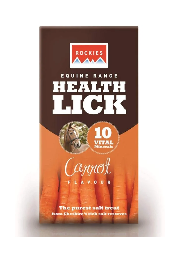 Lizawka solna ROCKIES Rockies Carrot 2kg | Sklep jeździecki Horse-Trade.pl