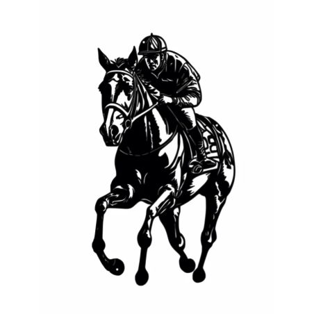 Ozdoba ścienna DECORMETAL Racing horse 30cm