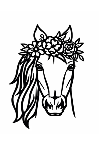 Ozdoba ścienna DECORMETAL Wreath on horsehead 30cm