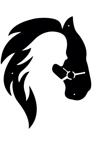 Ozdoba ścienna DECORMETAL Horse flame mane 30cm