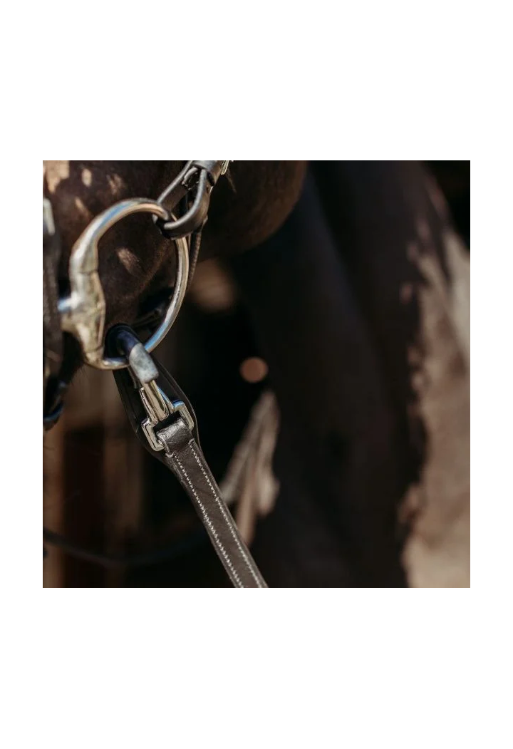 Wodze skórzane PresTEQ z stoper 8cm