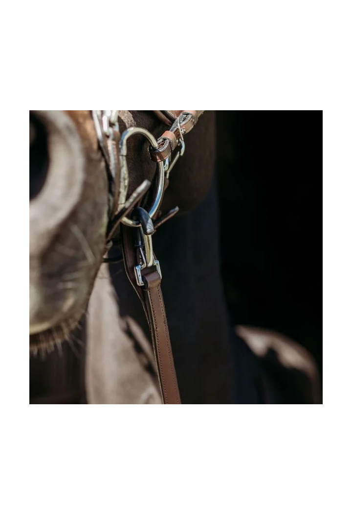 Wodze skórzane PresTEQ z stoper 12.5cm