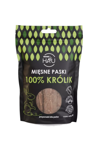 Smaczki dla psa WOW!PETS Paski Królik 120g