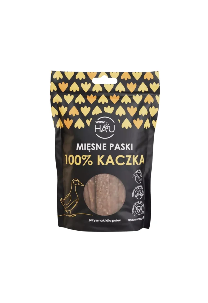 Smaczki dla psa WOW!PETS Paski Kaczka 120g