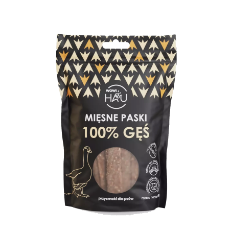 Smaczki dla psa WOW!PETS Paski Gęś 120g