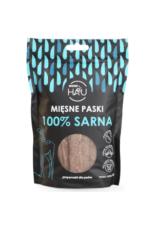 Smaczki dla psa WOW!PETS Paski Sarna 120g