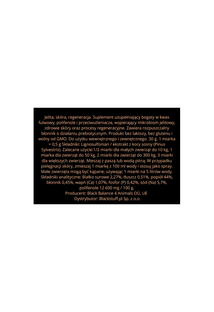 Supl.na wrzody BLACK STUFF BlackBalanceProszek 30g