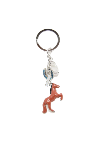 Brelok PZP Koń brąz z czarną grzywą 2 nogi charms