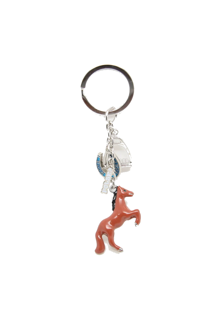 Brelok PZP Koń brąz z czarną grzywą 2 nogi charms