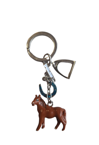 Brelok PZP Koń brąz z czarną grzywą galop charms