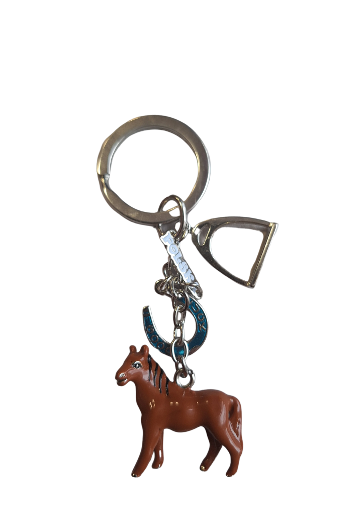 Brelok PZP Koń brąz z czarną grzywą galop charms