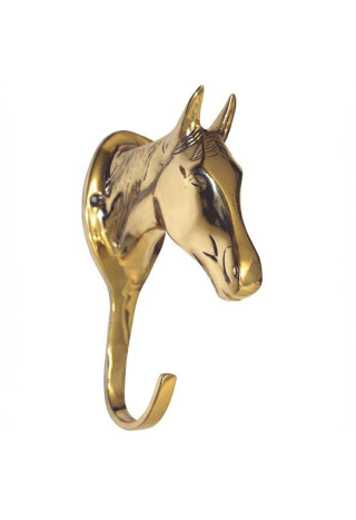 Wieszak na ogłowie HKM Horsehead z mosiądzu