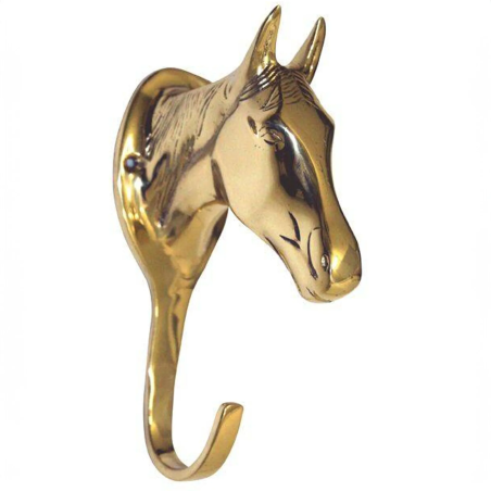 Wieszak na ogłowie HKM Horsehead z mosiądzu