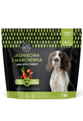 Sucha Karma WOW!PETS Jagnięcina/Marchew PiesML 2kg
