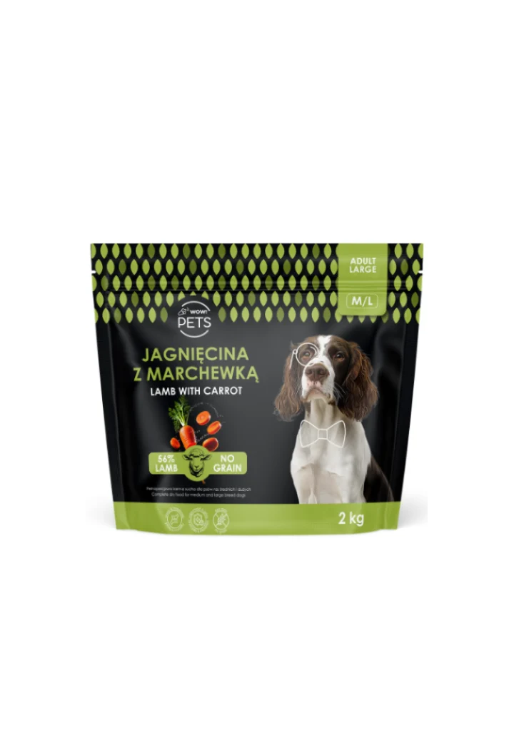 Sucha Karma WOW!PETS Jagnięcina/Marchew PiesML 2kg