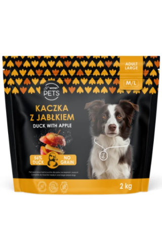 Sucha Karma WOW!PETS Kaczka/Jabłko PiesML 2kg