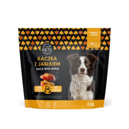 Sucha Karma WOW!PETS Kaczka/Jabłko PiesML 2kg