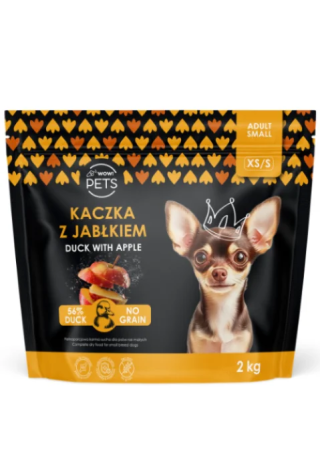 Sucha Karma WOW!PETS Kaczka/Jabłko PiesXSS 2kg