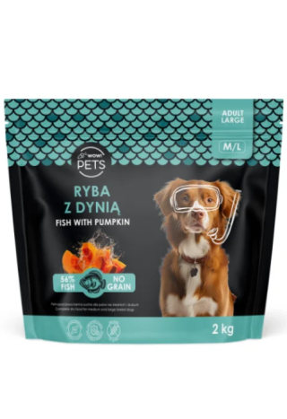 Sucha Karma WOW!PETS Ryba/Dynia PiesML 2kg