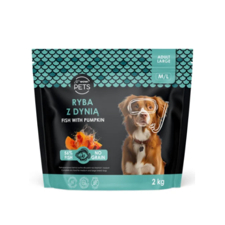 Sucha Karma WOW!PETS Ryba/Dynia PiesML 2kg