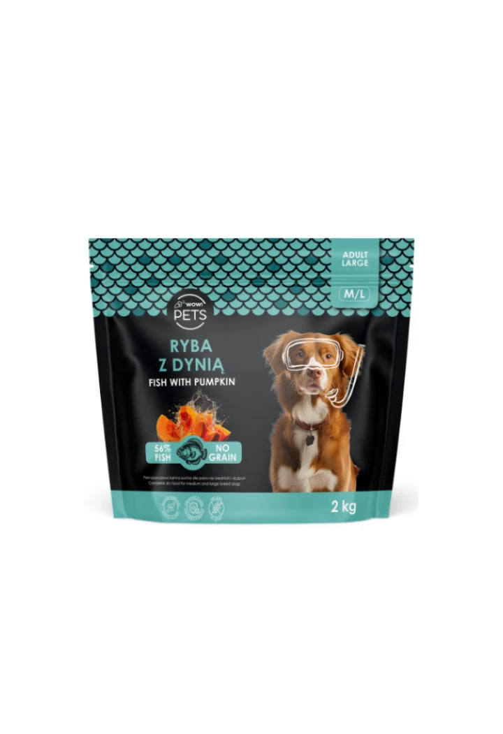 Sucha Karma WOW!PETS Ryba/Dynia PiesML 2kg