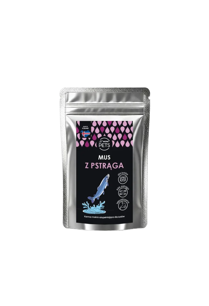 Karma saszetka dla psa WOW!PETS Mus z Pstrąga 100g