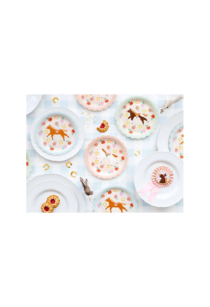 Talerzyki papierowe PARTYDECO Konik 6szt