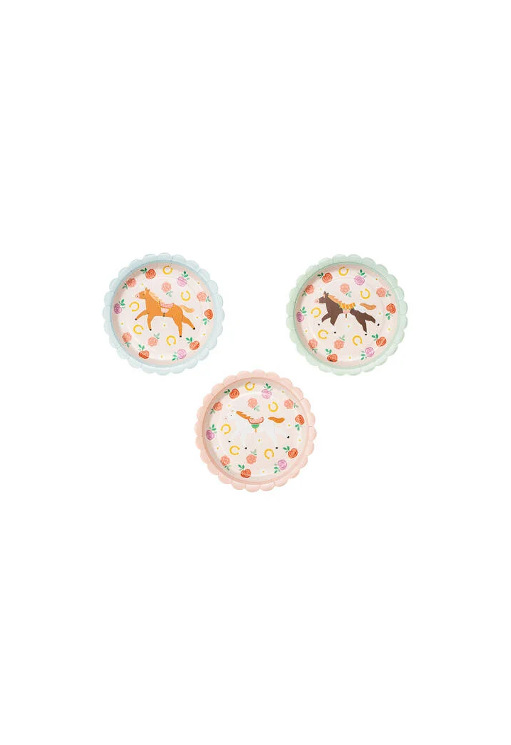 Talerzyki papierowe PARTYDECO Konik 6szt