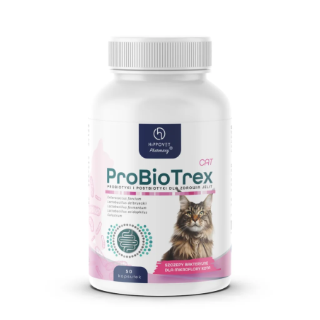 Probiotyk HIPPOVETPharmacy ProBioTrex Cat 50 kapsułek