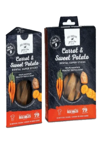 Gryzaki dla psa GO NATIVE Dental carr/potato 150g